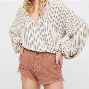 FREE PEOPLE Standoff Cutoff High Rise Shorts